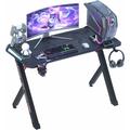 Bureau Gaming led 100cm Bureau Gamer rgb pour Ordinateur Table Gaming pour pc Informatique - Noir