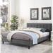 Copper Grove Silistra Queen-size Grey Fabric Platform Bed with Tufted Headboard