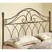 Geometric Design Full/ Queen Brown Metal Headboard