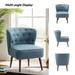 Pascutti Side Chair with Button-tufted Wingback and Solid Wood Legs Set of 2 by HULALA HOME