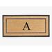 A1HC Natural Coir Monogrammed Door Mat for Front Door, Durable Large Outdoor Rug, Heavy Duty Welcome Doormat - 24" X 48"