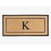 A1HC Natural Coir Monogrammed Door Mat for Front Door, Durable Large Outdoor Rug, Heavy Duty Welcome Doormat - 24" X 48"