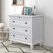3-Drawer Storage Wood Cabinet Nightstand with Pull out Tray