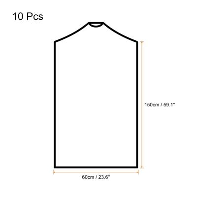 150x60cm Garment Cover, 10 Pack PP Dustproof Protector Bags Clear