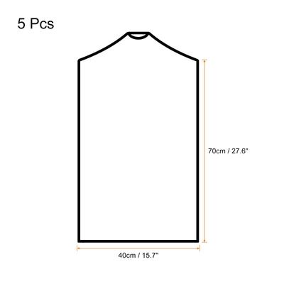 70x40cm Garment Cover, 5 Pack PE Dustproof Protector Bags Clear