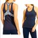 Athleta Tops | Athleta Navy Animal Print Mix Inversion Tank Top. Size Small | Color: Blue/White | Size: S