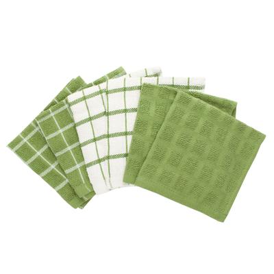 6Pk Terry Check Dish Cloth Dish Cloth by RITZ in Cactus