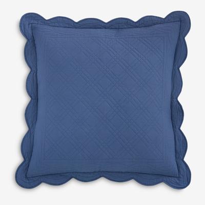Florence Euro Sham by BrylaneHome in Smoky Blue (Size EURO)