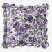 Florence Euro Sham by BrylaneHome in Plum Floral (Size EURO)