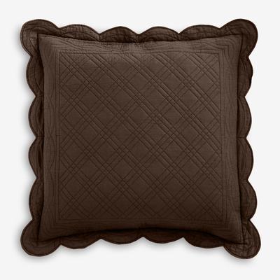 Florence Euro Sham by BrylaneHome in Chocolate (Size EURO)