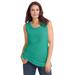 Plus Size Women's Perfect Scoopneck Tank by Woman Within in Pretty Jade (Size M) Top