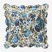 Florence 16" Square Pillow by BrylaneHome in Teal Floral