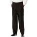 Men's Big & Tall KS Signature Easy Movement® Pleat-Front Expandable Dress Pants by KS Signature in Black (Size 70 40)