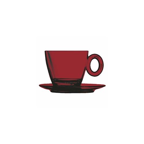 Mepra POLY KAFFEE/CAPPUCCINOTASSE SPA & WELLNESS, 6er Set Granat