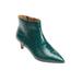 Extra Wide Width Women's The Meredith Bootie by Comfortview in Emerald Croco (Size 7 1/2 WW)