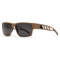 Gatorz Delta M4 Sunglasses Desert Tan Frame Smoke Polarized Lens Matte Black Plug GZ-05-311