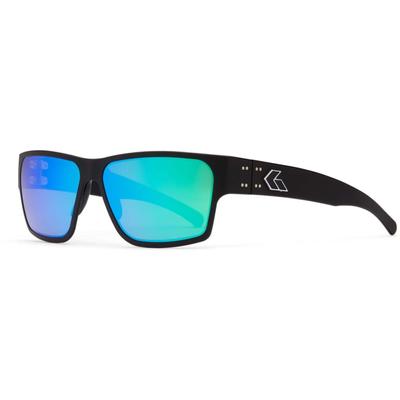 Gatorz Delta Sunglasses Matte Black Frame Brown Polarized w/Green Mirror Lens GDELMTBLK03P-G
