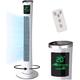 ECASA Oscillating Electric Tower Fan With Remote | 40 Inch | Touch Control | Digital Display | 3 Speed Options | 12 Hour Timer | White