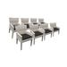 8 Fairmont Dining Chairs w/ Arms in Black - TK Classics Tkc245B-Dc-4X-C-Black