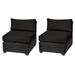 Venice Armless Sofa 2 Per Box in Black - TK Classics Tkc050B-As-Db-Black