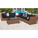 Laguna 8 Piece Outdoor Wicker Patio Furniture Set 08a in Black - TK Classics Laguna-08A-Black