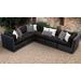 Venice 6 Piece Outdoor Wicker Patio Furniture Set 06b in Black - TK Classics Venice-06B-Black