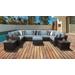 kathy ireland Homes & Gardens River Brook 12 Piece Outdoor Wicker Patio Furniture Set 12g in Tranquil - TK Classics River-12G-Spa