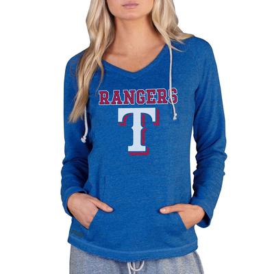 MLB Mainstream Women's Long Sleeve Hooded Top (Size XL) Texas Rangers, Cotton,Polyester,Rayon