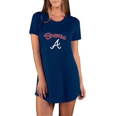 MLB Marathon Women's Night Shirt (Size M) Atlanta Braves, Polyester,Rayon