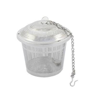 Household Kitchenware Stainless Steel Spice Tea Leaf Infuser Strainer Filter - Silver Tone