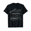 Signs of Verbal Emotional Missbrauch Domestic Violence Awareness T-Shirt