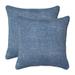 Pillow Perfect Outdoor | Indoor Tory Denim 16.5 Inch Throw Pillow 16.5 X 16.5 X 5