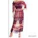 Jessica Simpson Dresses | Jessica Simpson Everglow Tie Dye Dahlia Off Shoulder Maxi Dress Sz:S | Color: Pink/Purple | Size: S