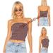 Free People Tops | Free People Nwt Show Me Stripe Tube Top Ribbed Stripes Strapless Small New | Color: Black/Red | Size: S