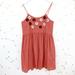 Madewell Dresses | Madewell Coral Embroidered Sunflower Tank Dress | Color: Pink | Size: M