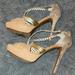 Jessica Simpson Shoes | Jessica Simpson Brouge Peep Toe Heel | Color: Gold/Tan | Size: 10