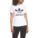 Adidas Tops | Adidas Originals Trefoil Logo Top Size Xs Short Sleeve White Workout New B47 | Color: White | Size: Xs