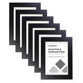 Clay Roberts A4 Frames with Mount for 8 x 10, Black, Box of 6, Photo, Certificate, Poster, A4 Art Print Frame, Freestanding and Wall Mountable, Picture Frame Set