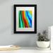 Latitude Run® 'River Runs Through Vertical 2' Giclée Framed Graphic Art on Canvas Canvas, Wood in Black/Blue/Green | 20 H x 16 W x 0.5 D in | Wayfair