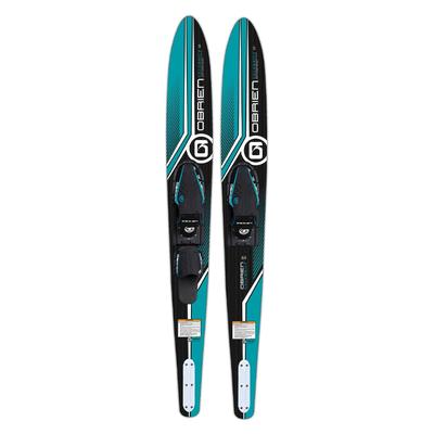 O'Brien Watersports 2191114 Adult 64 inches Celebrity Water skis, Blue and Black