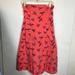 Free People Dresses | Free People Women Coral Birds In Paradise Tropical Vacation Strapleass Dress Xs | Color: Blue/Red | Size: Xs