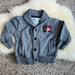 Disney Shirts & Tops | Disney Mickey Mouse Button Front Varsity Cardigan Grey 12-18 Months | Color: Gray/Red | Size: 12-18mb