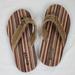 Levi's Shoes | Levi's Retro Striped Flip Flop Sandals Unisex M 7-8/W 8.5-9.5 | Color: Brown/Tan | Size: 7/8