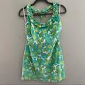 Lilly Pulitzer Dresses | Lilly Pulitzer Womens Vintage Seersucker Lily Pad Halter Dress Sz 10 | Color: Green/White | Size: 10