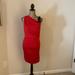 Jessica Simpson Dresses | Jessica Simpson Ruched Dress With Zipper Down The Back Of The Dress | Color: Red | Size: 10