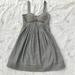 Jessica Simpson Dresses | Jessica Simpson Sleeveless Summer Pin Stripe Gray Casual Mini Dress Size 4 | Color: Gray/Tan | Size: 4