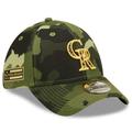 Men's New Era Camo Colorado Rockies 2022 Armed Forces Day 39THIRTY Flex Hat