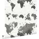 Papier peint cartes du monde - 0,53 x 10,05 m de ESTAhome - gris foncé