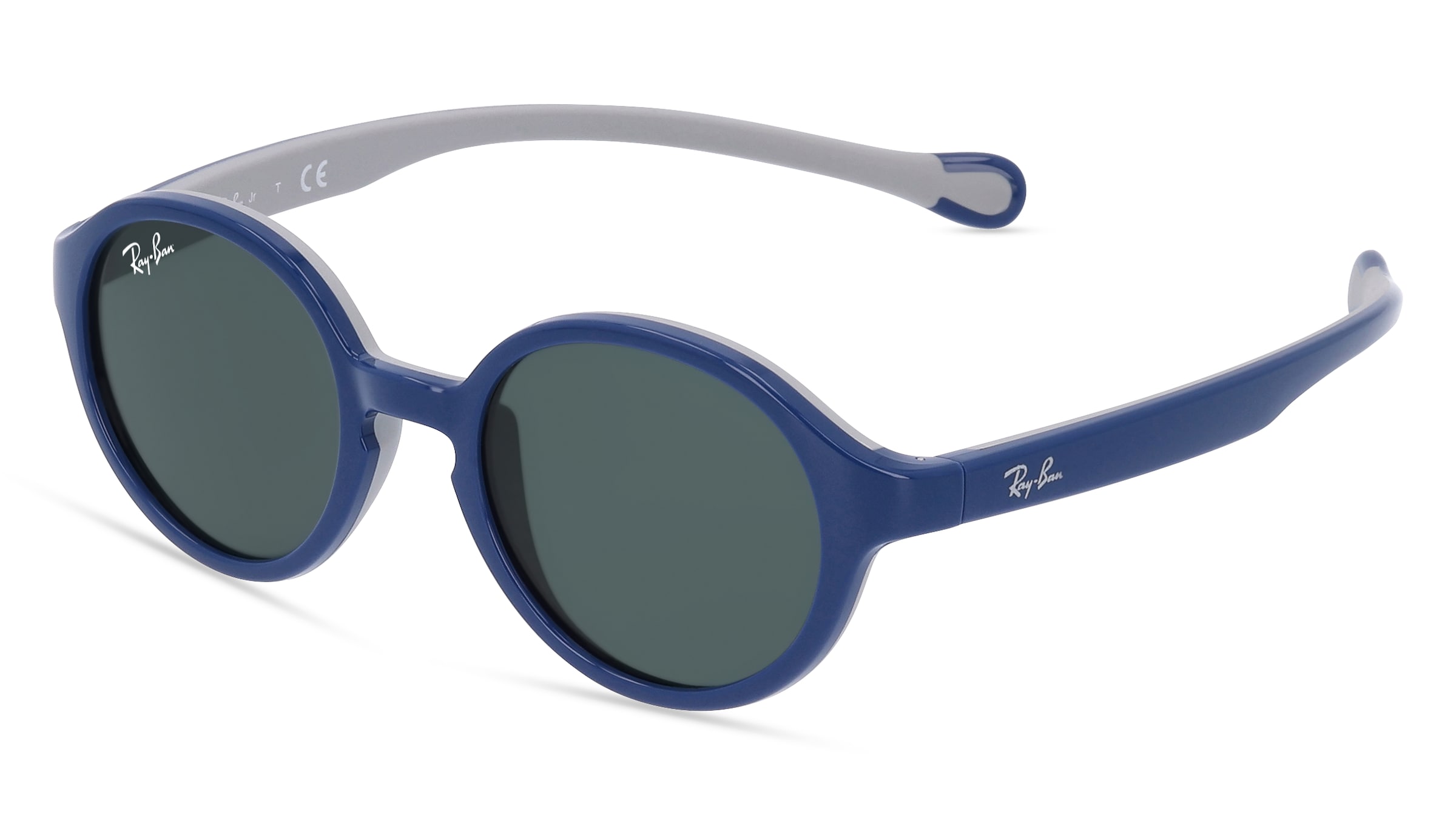Ray-Ban Junior RJ 9075S Kinder-Sonnenbrille Vollrand Panto Kunststoff-Gestell, blau
