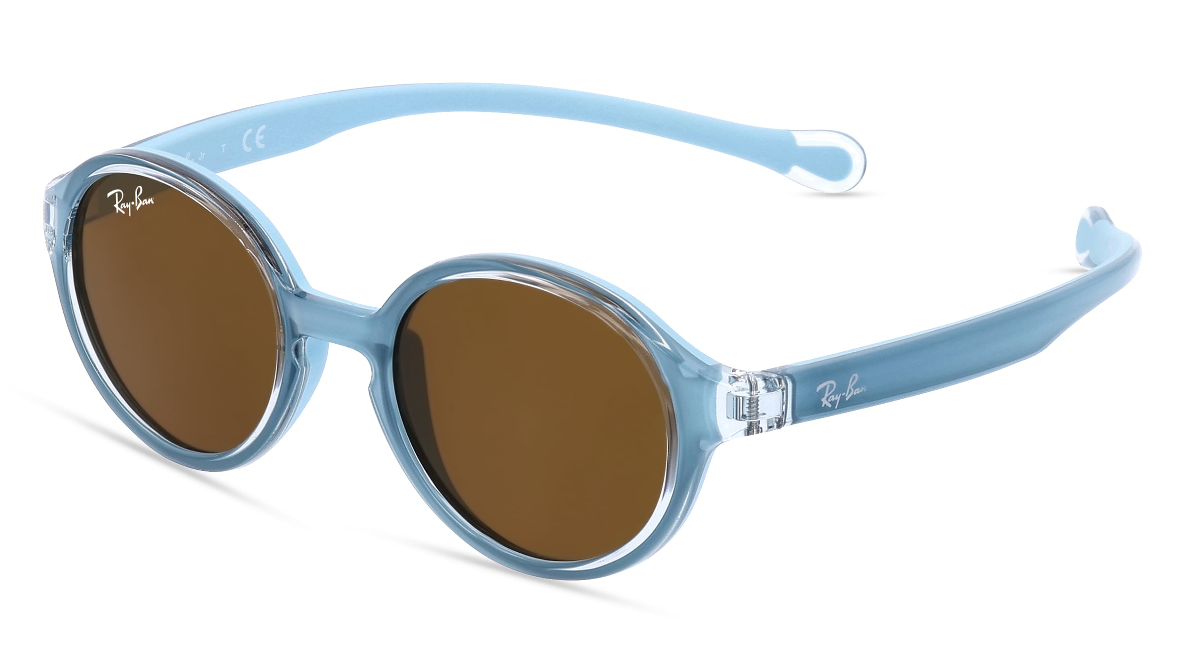 Ray-Ban Junior RJ 9075S Unisex-Sonnenbrille Vollrand Panto Kunststoff-Gestell, blau